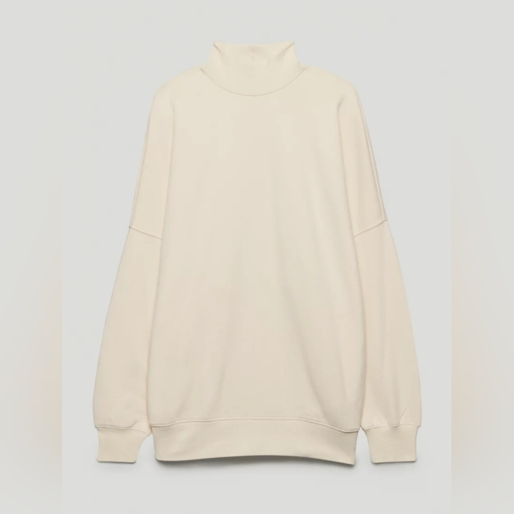 Aritzia Babaton Mockneck Sweater With Side Pockets